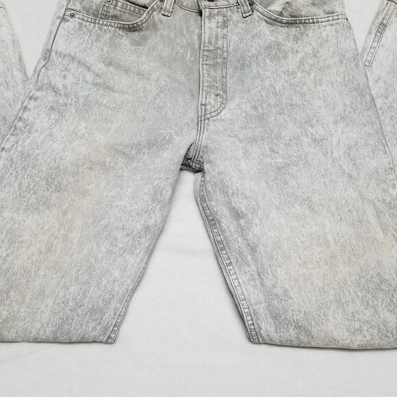 RARE Vintage 80s Levi's 550 Gray Acid Wash Grunge High Waisted Mom Jeans - Picture 8 of 16